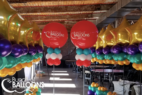 Mardi Gras Party Balloon Columns