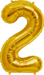 Giant Gold Foil Number 2 Balloon