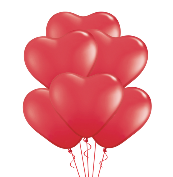 Heart Balloons Inflated and Hand Delivered to Your Love Bunch